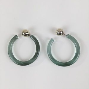 Baublebar Translucent Jade Hoop Earrings
